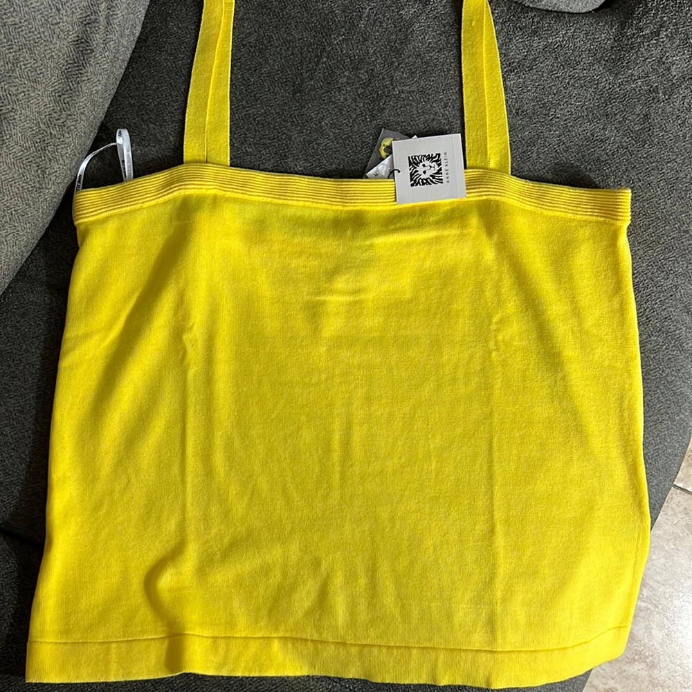 NWT Anne Klein Yellow Top